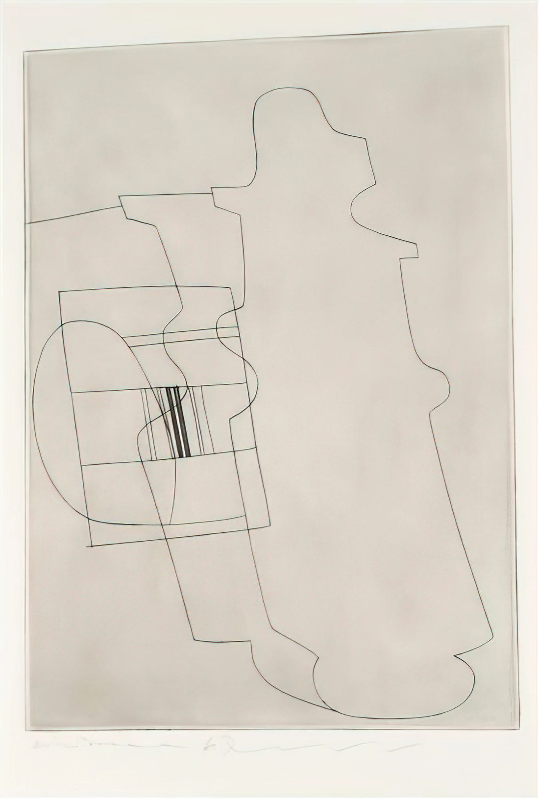 Ben Nicholson and Fred Murray: A Collector's Guide to Art Sales and Market Value - Glass topped bottle - 1967 by Ben Nicholson