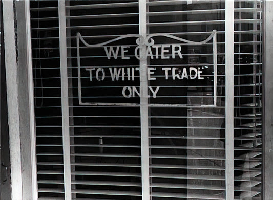 Ben Shahn: The Social Realist Who Captured America's Conscience - SIGN ON A RESTAURANT WE CATER TO WHITE TRADE ONLY 1938 by Ben Shahn
