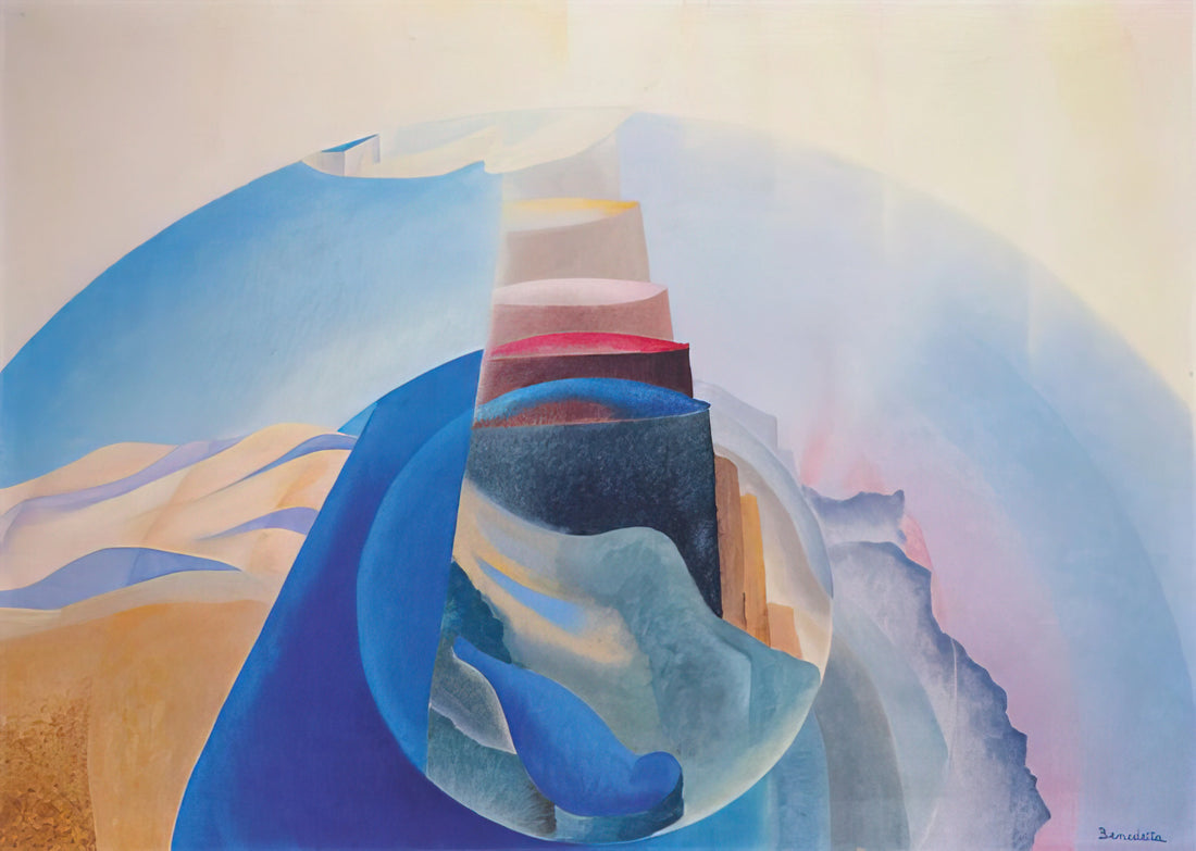 Benedetta Cappa Print: Rediscovering the Futurist Visionary Through Museum-Quality Art - Mount Tabor - 1936 by Benedetta Cappa