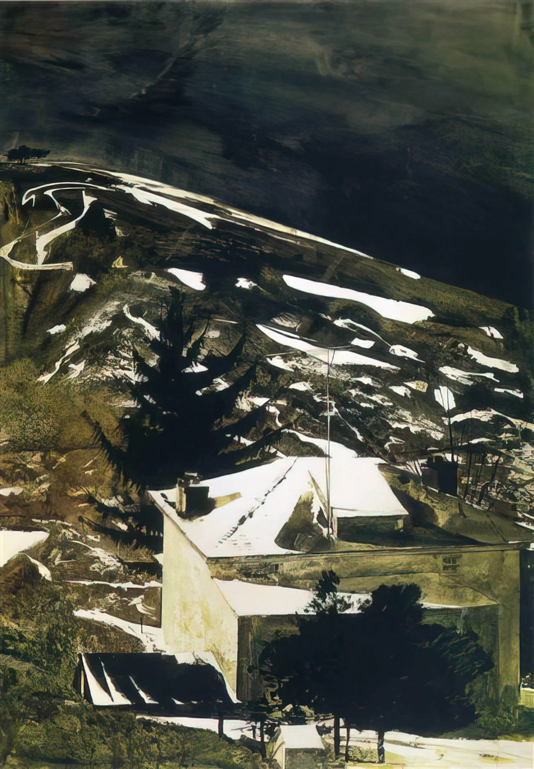 Betsy Wyeth Paintings: An Intimate Portrait of Maine and Artistic Partnership - WOLF MOON 1975 by Andrew Wyeth