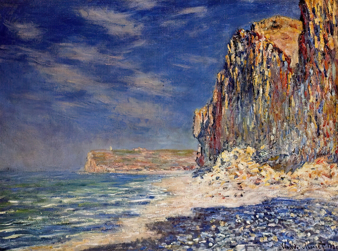 Beyond the Water Lilies: Exploring Lesser Known Monet Paintings - Cliff near Fecamp by claude monet