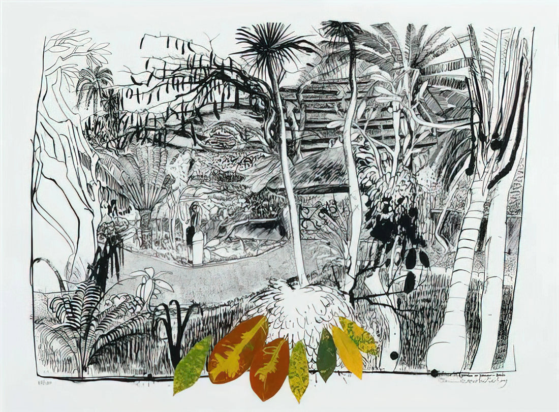 Brett Whiteley Prints: A Collector's Guide to the Australian Master's Graphic Art - The Garden in Sanur - Bali - 1980 by Brett Whiteley