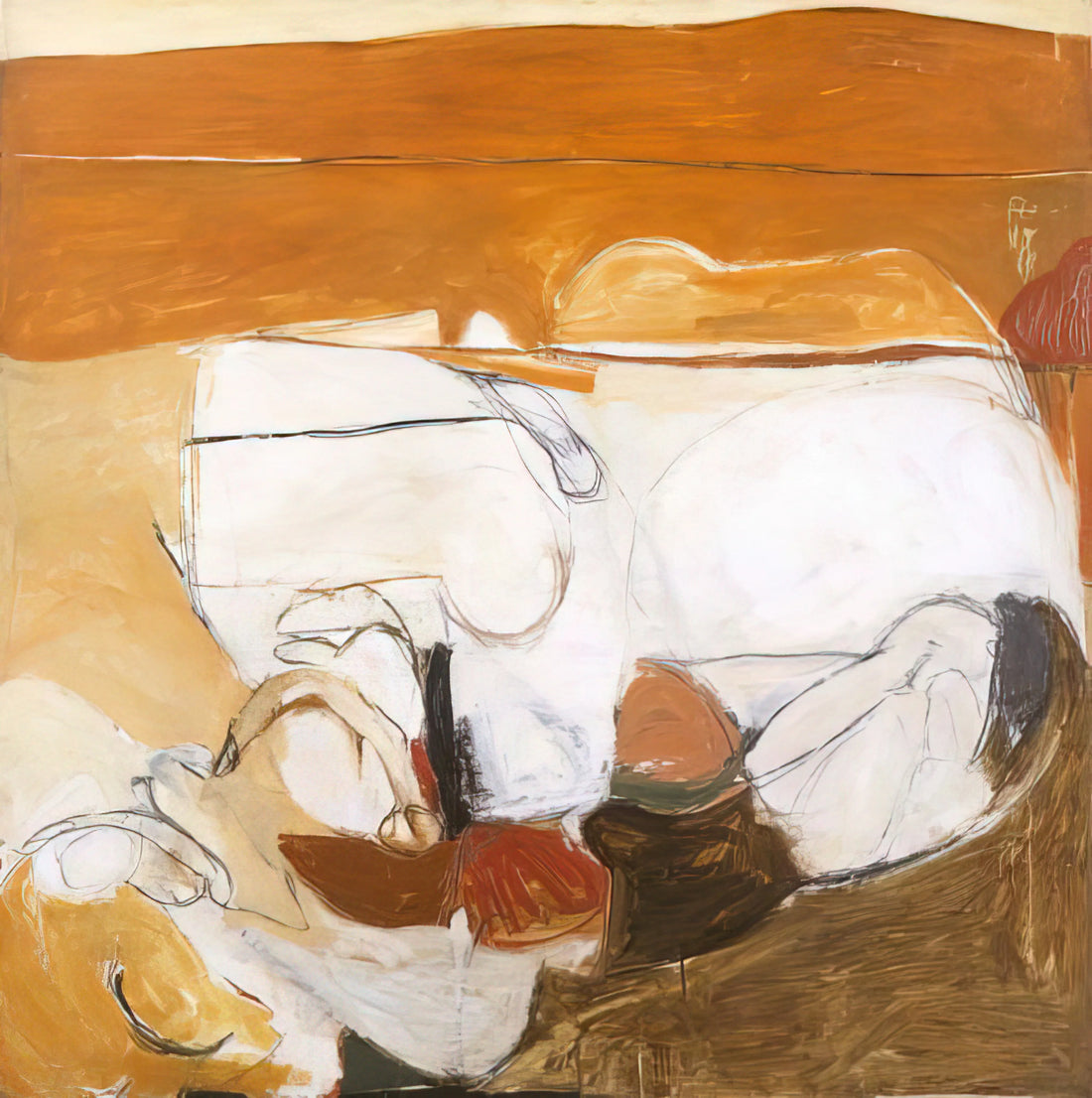Brett Whiteley: The Visionary Australian Artist Who Redefined Modern Art - Untitled Warm Painting - 1961 by Brett Whiteley
