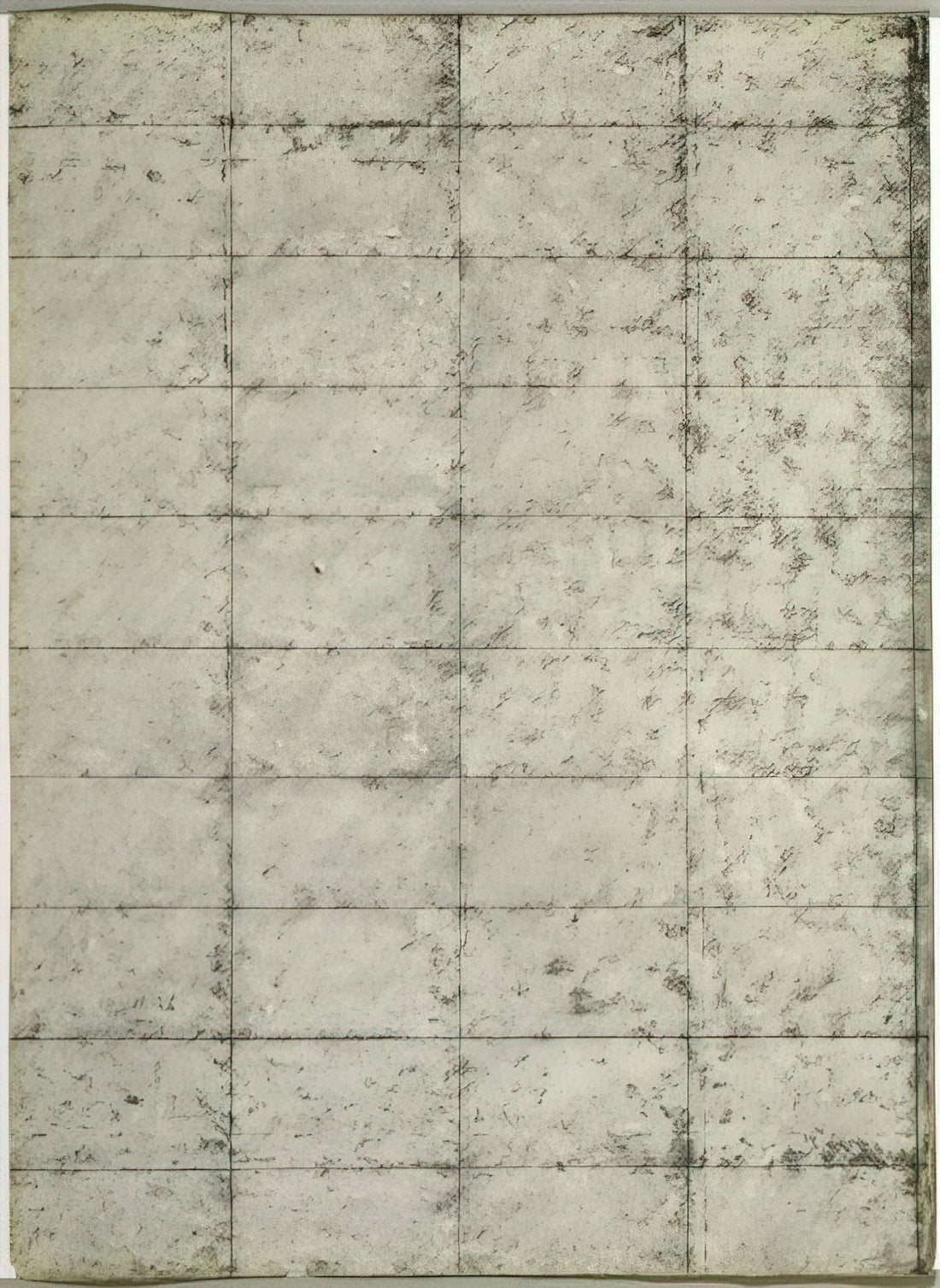 Brice Marden Art: The Meditative Minimalism of a Modern Master - Untitled Black and Cream Grid - 1964 by Brice Marden