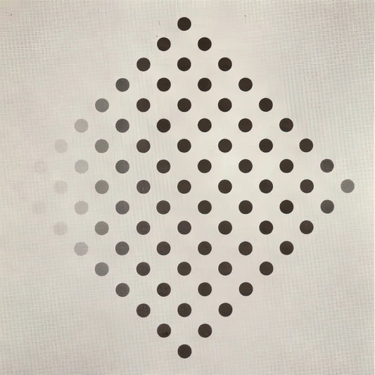Bridget Riley Brushed Aluminum Print: The Ultimate Guide to Op Art Mastery - BLACK TO WHITE DISKS 1952 by Bridget Riley