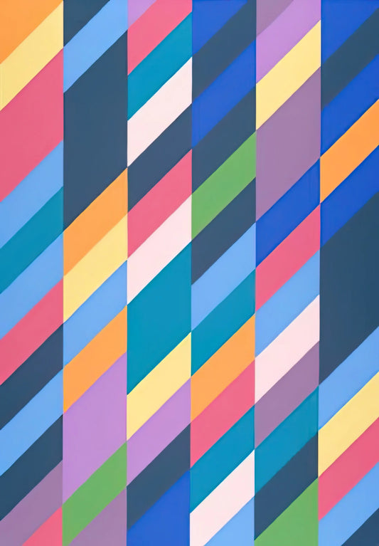 Bridget Riley Framed Prints: The Definitive Guide to Op Art Masterpieces - SHADOW PLAY 1990 by Bridget Riley