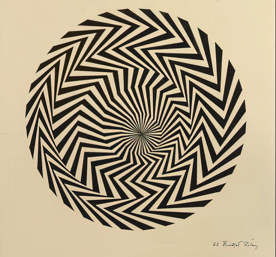 Bridget Riley Nataraja Print: Op Art Meets Sacred Geometry - BLAZE STUDY 1962 by Bridget Riley