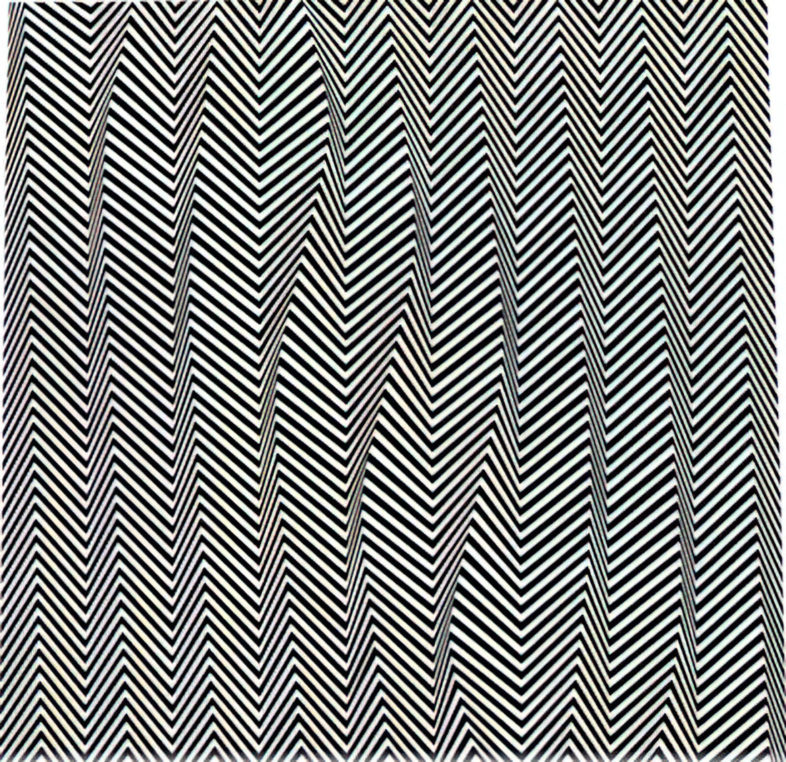 Bridget Riley and Peter Sedgley: Pioneers of Op Art and Kinetic Vision - DESCENDING 1966 by Bridget Riley