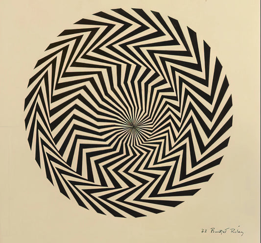 Bridget Riley at the Yale Center for British Art: A Study in Op Art Mastery - BLAZE STUDY 1962 by Bridget Riley