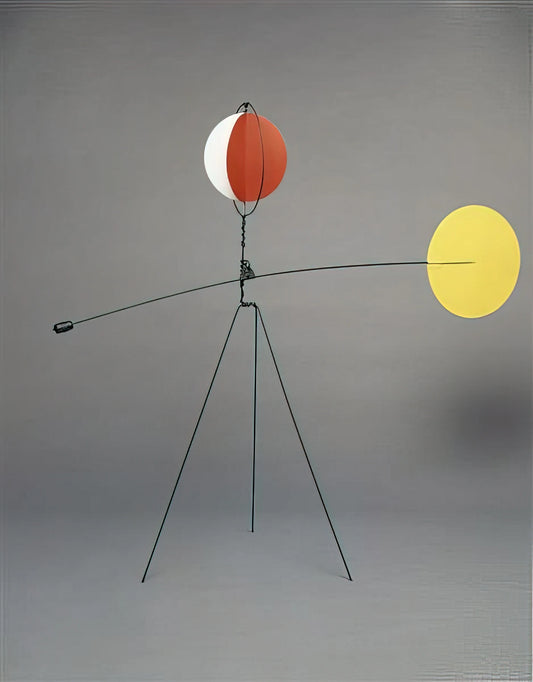 Calder Braniff Lithograph: The Intersection of Modern Art and Aviation - RED AND YELLOW VANE 1934 by Alexander Calder