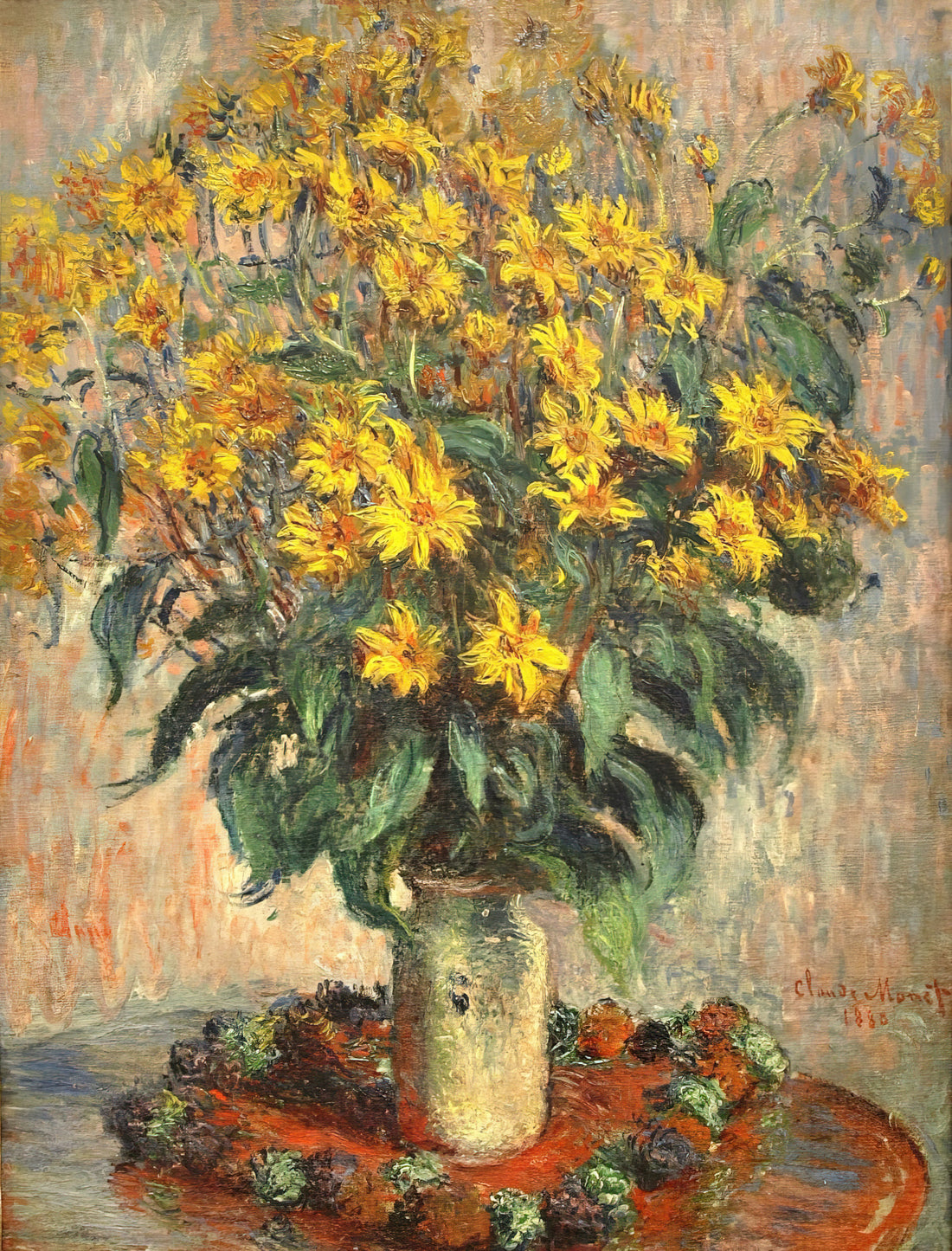 Canvas Monet Prints: A Curator's Guide to Owning Impressionist Masterpieces - Jerusalem Artichokes by claude monet