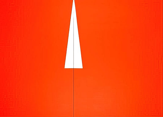 Carmen Herrera Print: The Enduring Legacy of a Geometric Visionary - Red with White Triangle - 1961 by Carmen Herrera