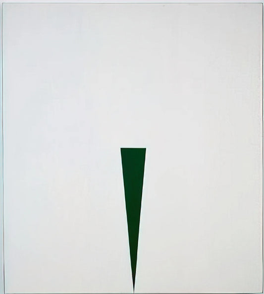 Carmen Herrera: Lines of Sight and the Geometry of Vision - Blanco y Verde - 1966 by Carmen Herrera