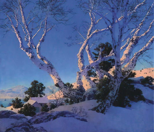 Catalogue of Maxfield Parrish Prints: A Collector's Guide to His Iconic Works - Birches in Winter by Maxfield Parrish