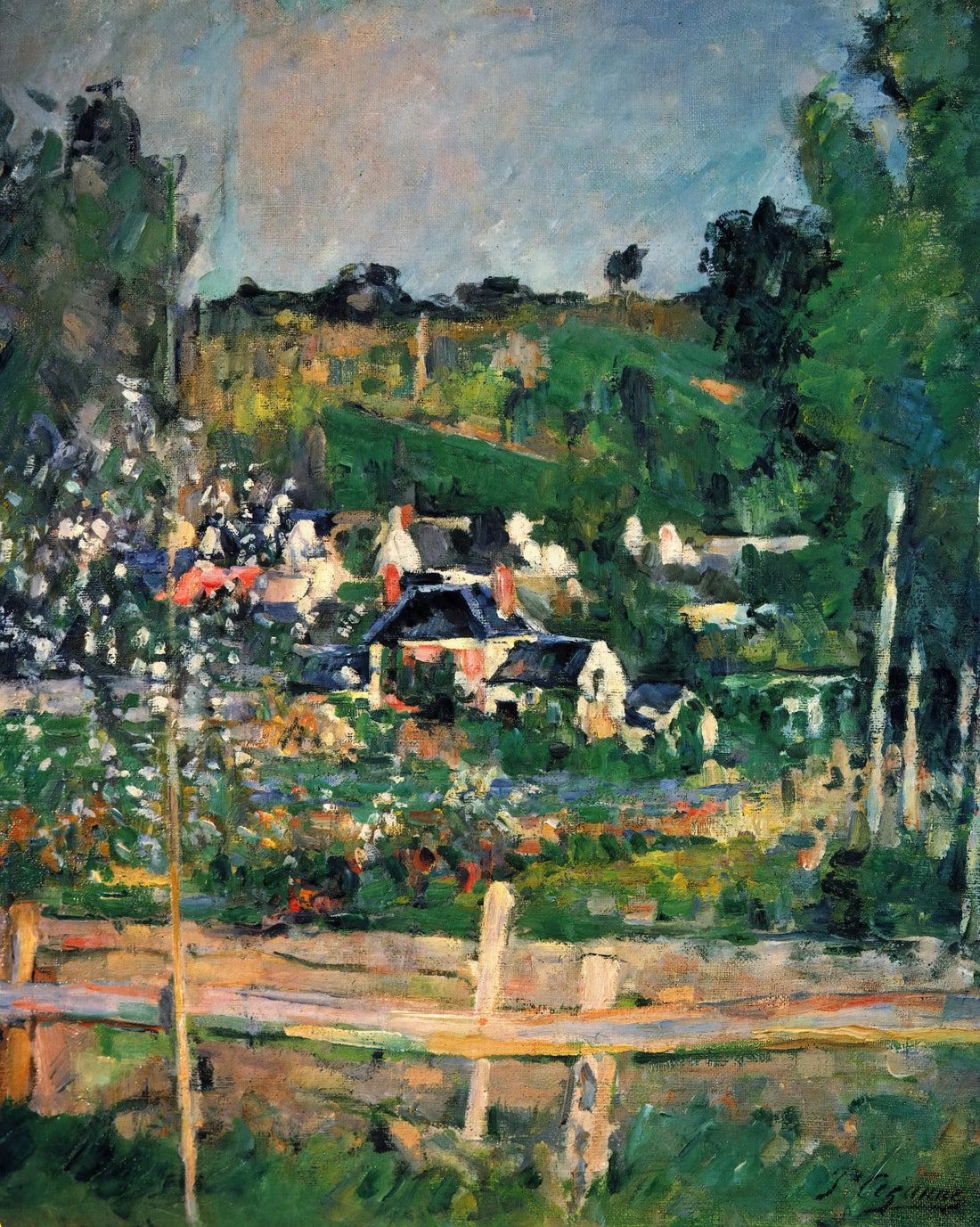 Cézanne and John Rewald: The Scholar Who Defined Modern Art's Architect - View of Auvers by Paul Cézanne