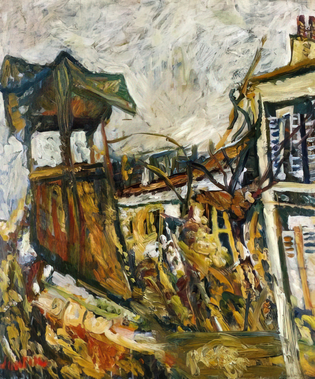 Chaim Soutine Acrylic Print: Capturing the Tormented Genius in Modern Reproduction - PARISIAN SUBURB by Chaim Soutine