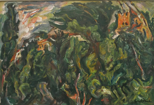 Chaim Soutine Framed Art Print: A Collector's Guide to Expressionist Mastery - THE RED CASTLE OF CERET 1919 by Chaim Soutine