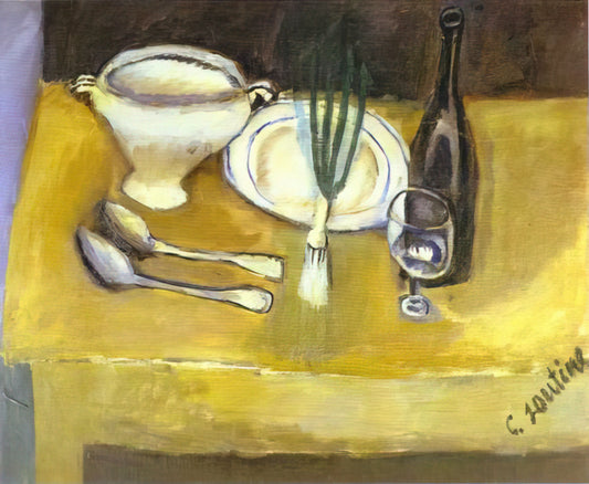 Chaim Soutine Reproduction: A Guide to Museum-Quality Art Prints - STILL LIFE WITH SOUP TUREEN by Chaim Soutine