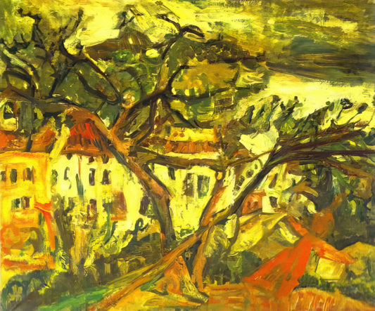 Chaim Soutine: The Tormented Genius of Expressionist Painting - LANDSCAPE OF THE SOUTH OF FRANCE by Chaim Soutine