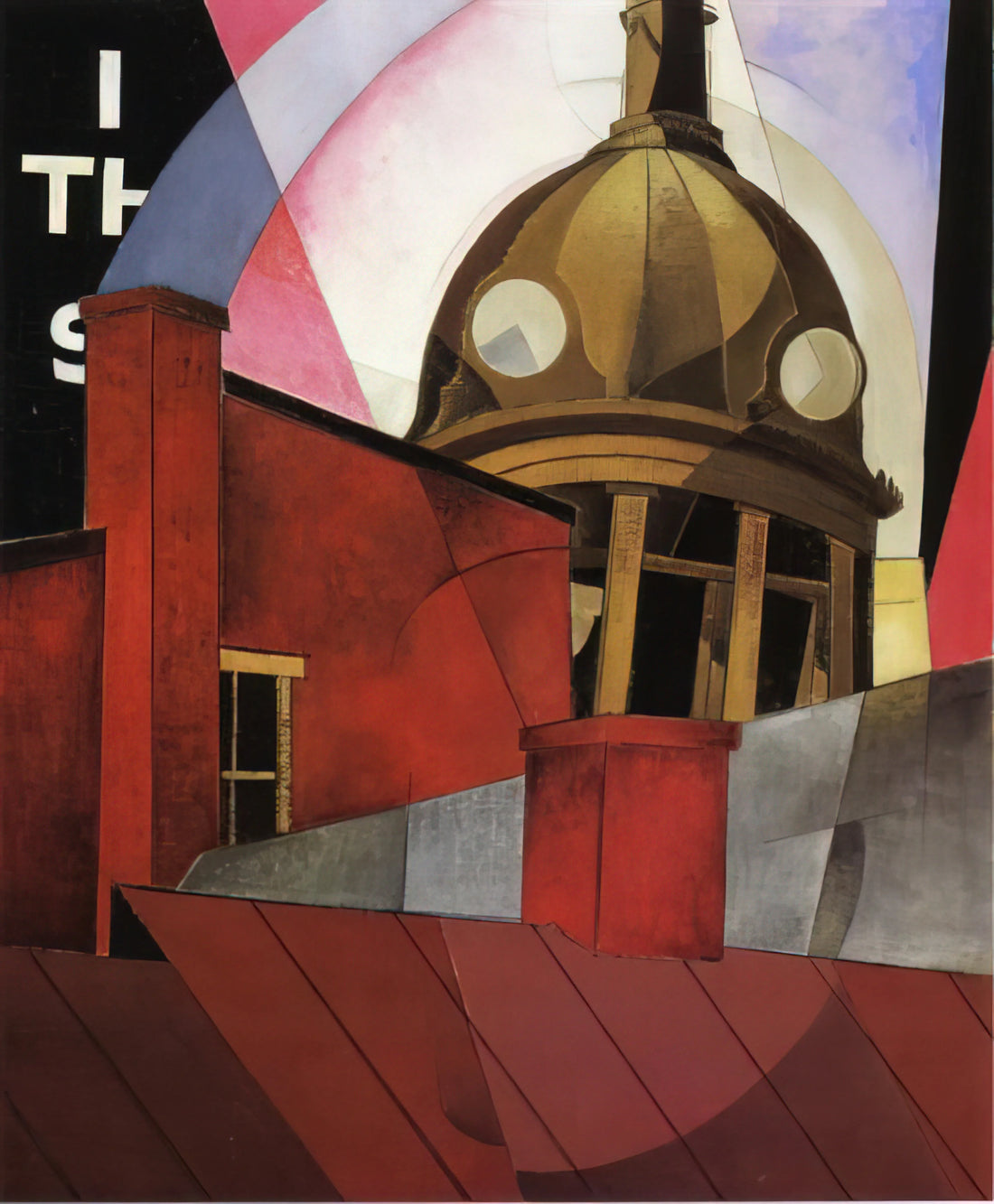 Charles Demuth Museum: A Guide to the Precisionist Master's Legacy and Art Prints - Welcome to Our City - 1921 by Charles Demuth