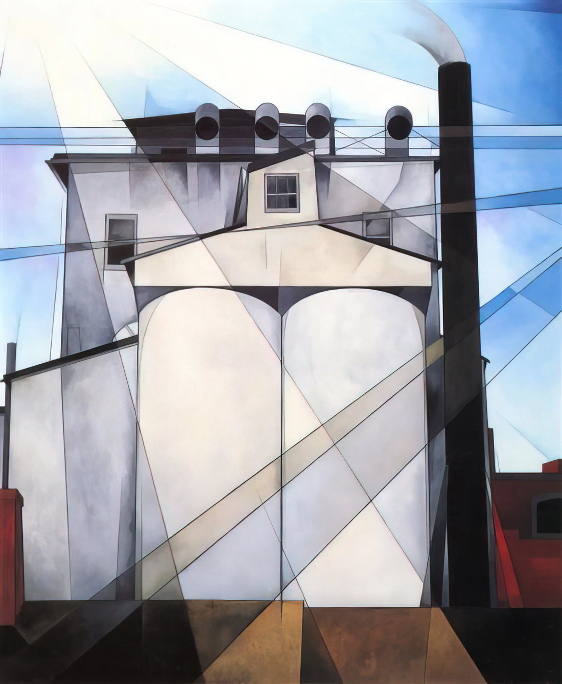 Charles Demuth Watercolor: Precisionist Mastery in Fluid Medium - My Egypt - 1927 by Charles Demuth