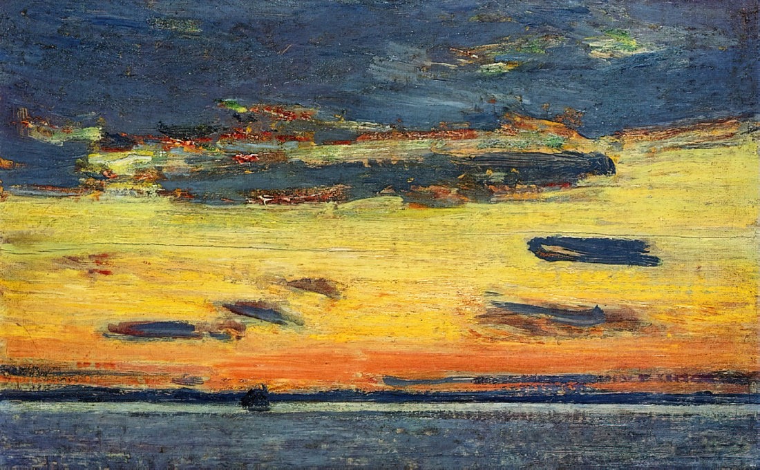 Childe Hassam: The American Impressionist Painter of Urban and Coastal Scenes - Sunset on the Sea by Childe Hassam