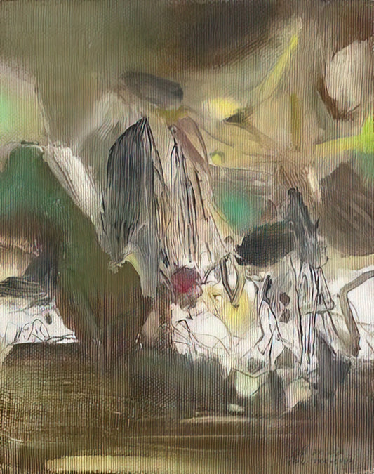 Chu Teh Chun Acrylic Print: The Fusion of Chinese Ink and Western Abstraction - COMPOSITION 1977 by Chu teh Chun