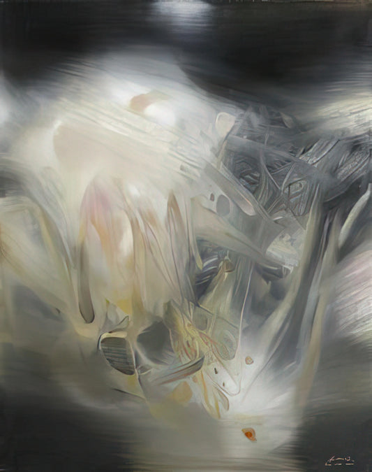 Chu Teh-Chun Canvas: The Abstract Symphony of a Modern Master - UNTITLED 1976 by Chu teh Chun