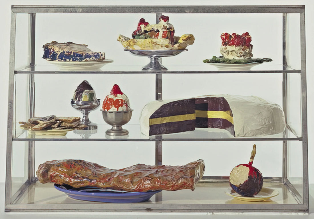 Claes Oldenburg Framed Art Print: The Pop Art Icon's Monumental Everyday Objects - PASTRY CASE I 1962 by Claes Oldenburg