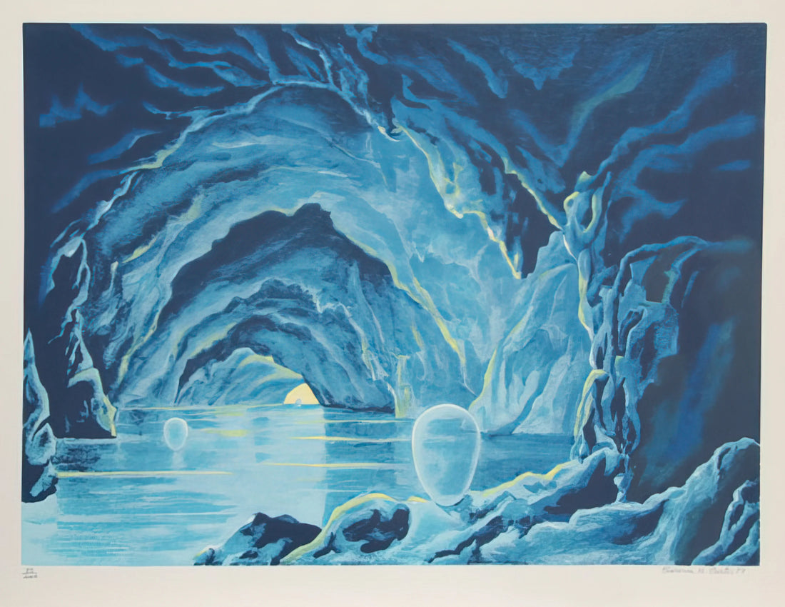 Clarence Holbrook Carter Framed Canvas Print: A Collector's Guide to His Visionary Art - Pilgrimage #6 - 1977 by Clarence Holbrook Carter