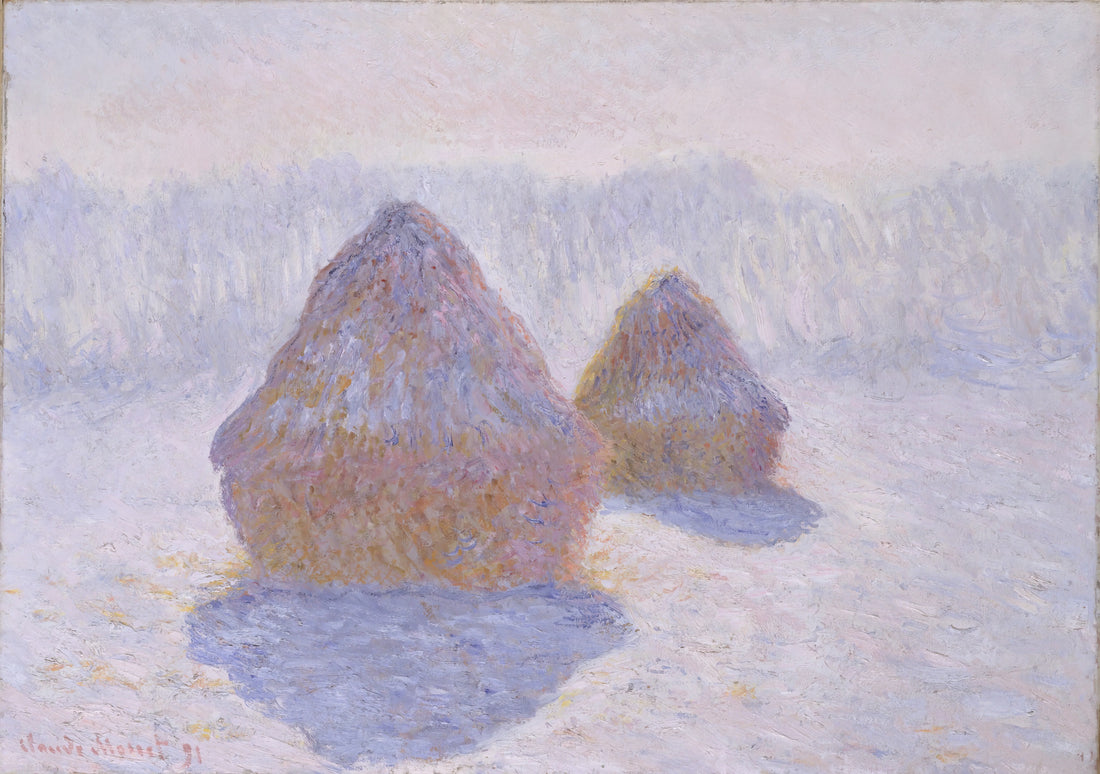 Claude Monet Art Prints: A Curator's Guide to Impressionist Masterpieces for Your Collection - Haystacks Effect of Snow and Sun by claude monet