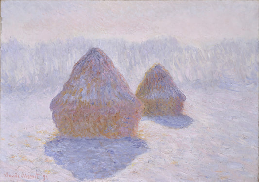 Claude Monet Art Prints: A Curator's Guide to Impressionist Masterpieces for Your Collection - Haystacks Effect of Snow and Sun by claude monet