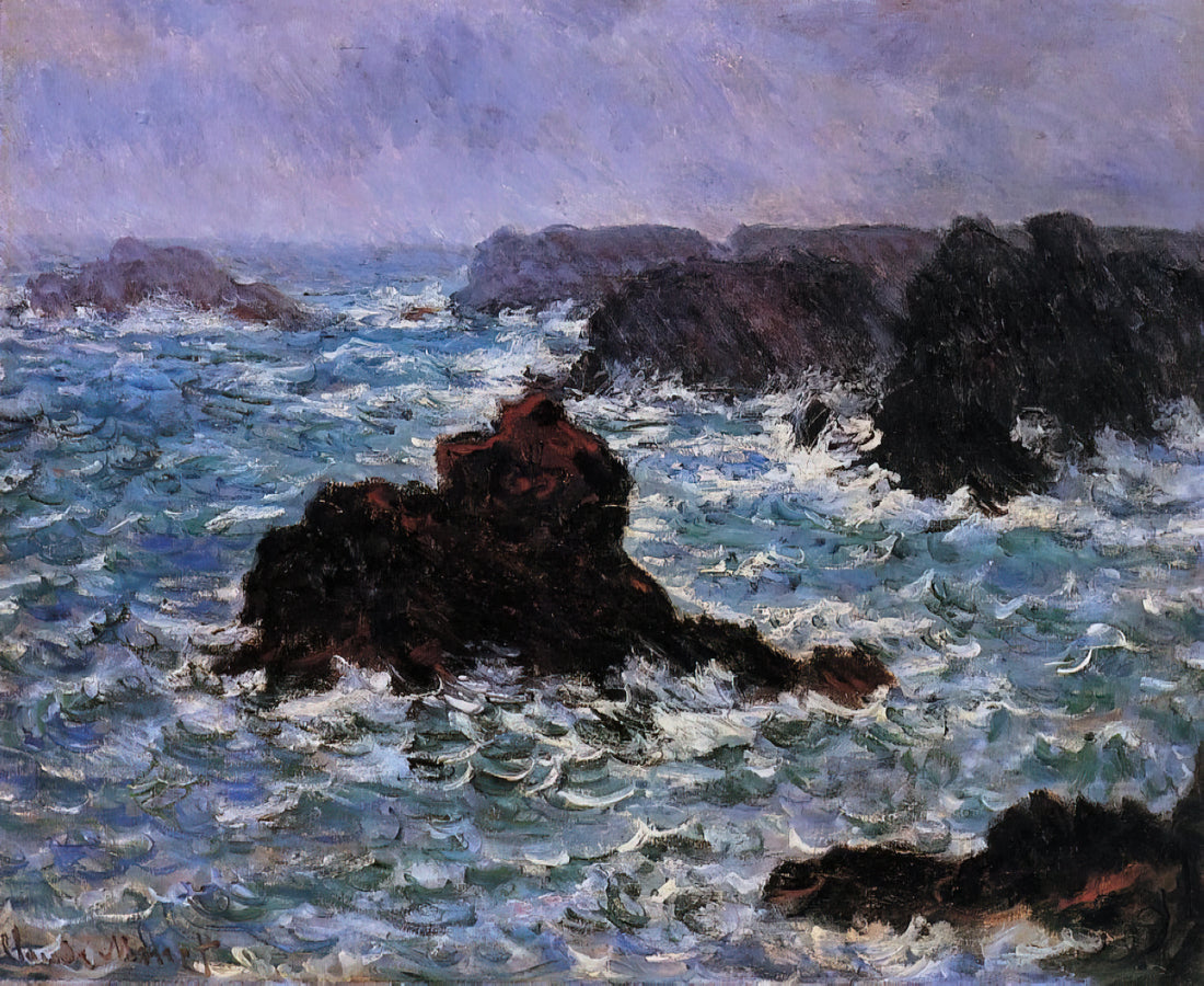 Claude Monet Art Prints: Bringing Impressionist Masterpieces to Your Home - Belle-Ile, Rain Effect by claude monet