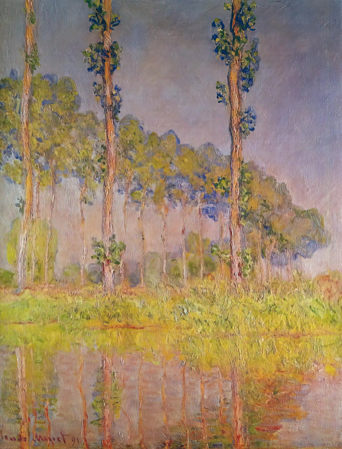 Claude Monet Prints on Canvas: A Collector's Guide to Impressionist Masterpieces - Three Trees in Spring by claude monet