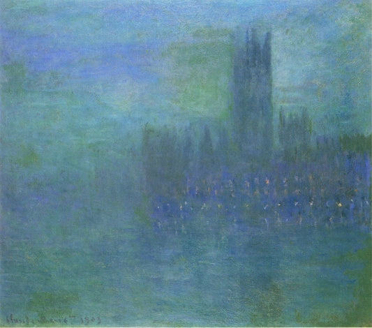 Claude Monet Quai du Louvre: A Masterpiece of Parisian Impressionism - Houses of Parlilament, Fog Effect by claude monet
