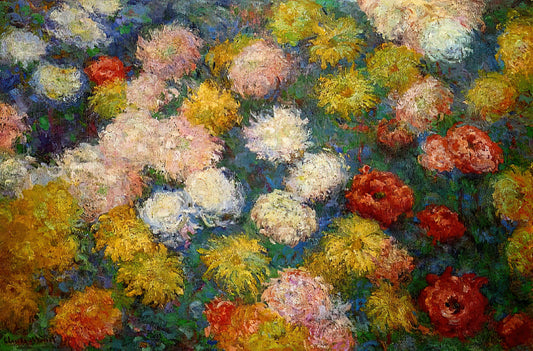 Claude Monet Reproduction: A Curator's Guide to Museum-Quality Art Prints - Chrysanthemums by claude monet