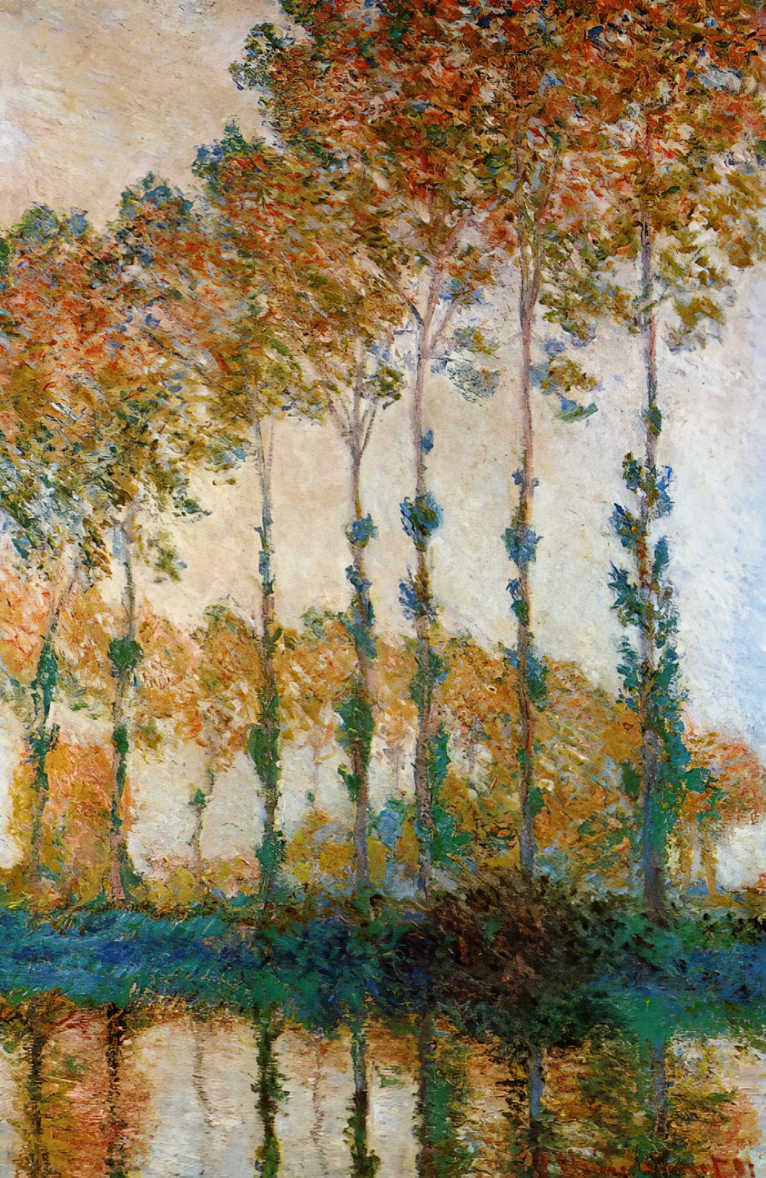 Claude Monet and Japanese Art: How Japonisme Transformed Impressionism - Poplars on the Banks of the Epte, Autumn by claude monet