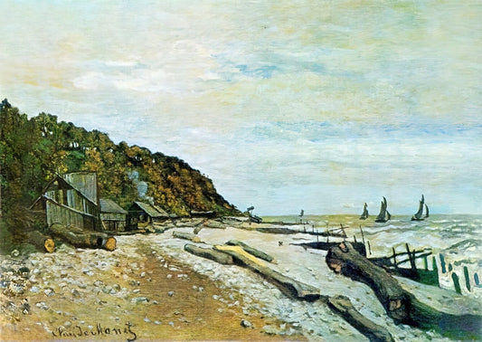 Claude Monet, Pierre-Auguste Renoir: A Dual Legacy in Impressionism - Boatyard near Honfleur by claude monet