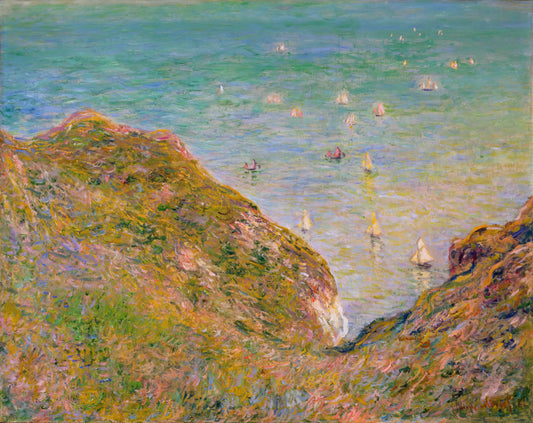 Claude Monet: The Impressionist Visionary Who Transformed Modern Art - View from the Cliff at Pourville, Bright Weather by claude monet