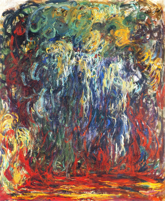 Claude Monet's Parc Monceau: A Masterpiece of Impressionist Light and Atmosphere - Weeping Willow, Giverny by claude monet
