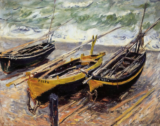 Claude Monet's The Saint-Lazare Station: A Revolutionary Study of Modernity and Light - Three Fishing Boats by claude monet