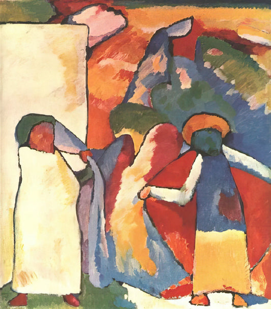 Composition 7 by Wassily Kandinsky: A Masterpiece of Abstract Expressionism - IMPROVISATION 6 AFRICAN 1909 by Wassily Kandinsky