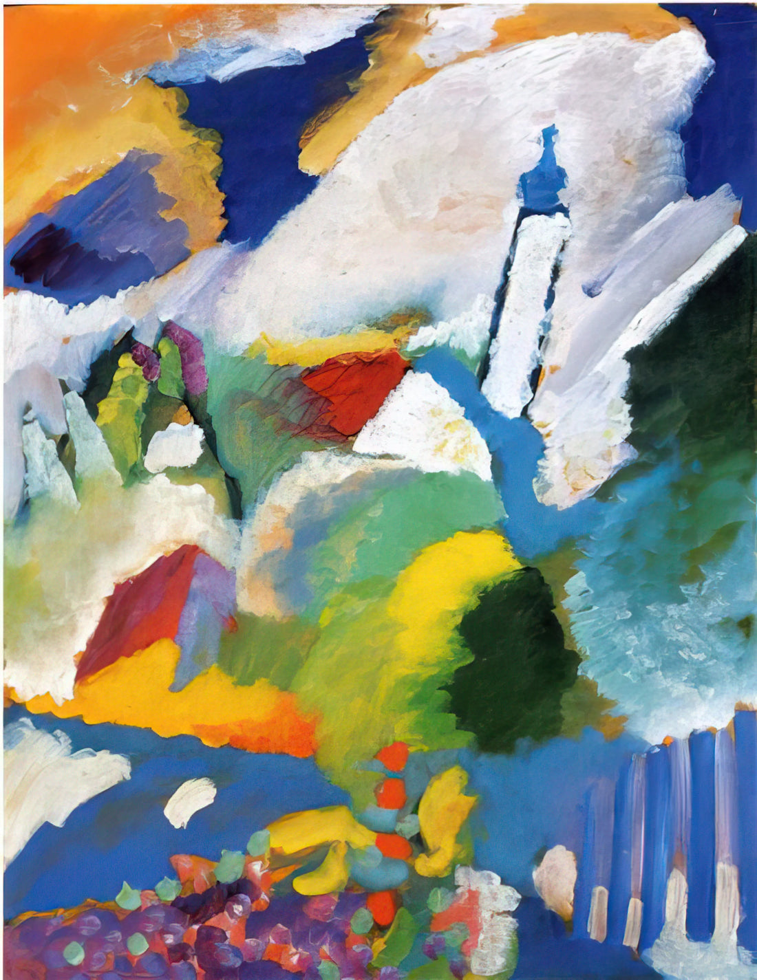 Composition Wassily Kandinsky: The Revolutionary Abstraction That Changed Art History - MURNAU WITH A CHURCH 1910 by Wassily Kandinsky