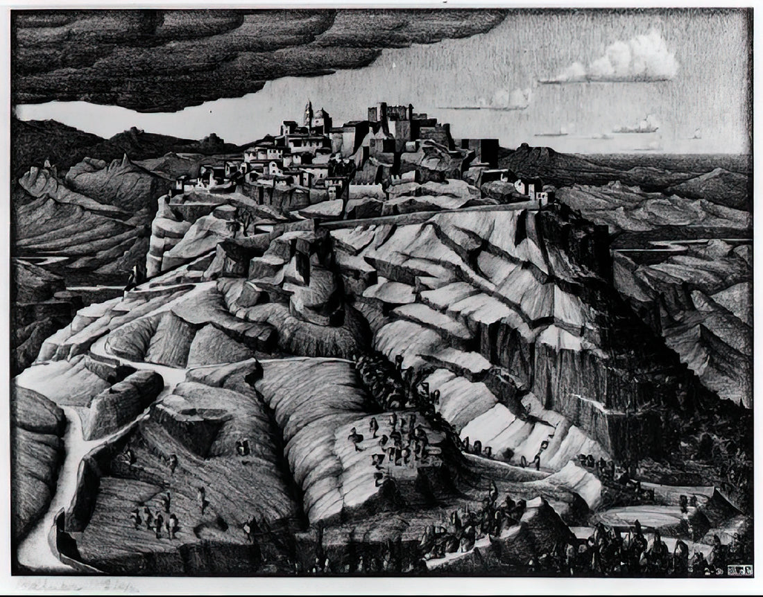 Concave and Convex: The Mathematical Artistry of M.C. Escher - SANTA SEVERINA CALABRIA FEBRUARY 1931 1931 by MC Escher