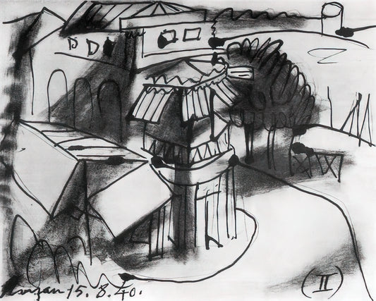 Cubism Easy Painting: A Beginner's Guide to Understanding and Creating Cubist Art - Café in Royan - 1940 by Pablo Picasso