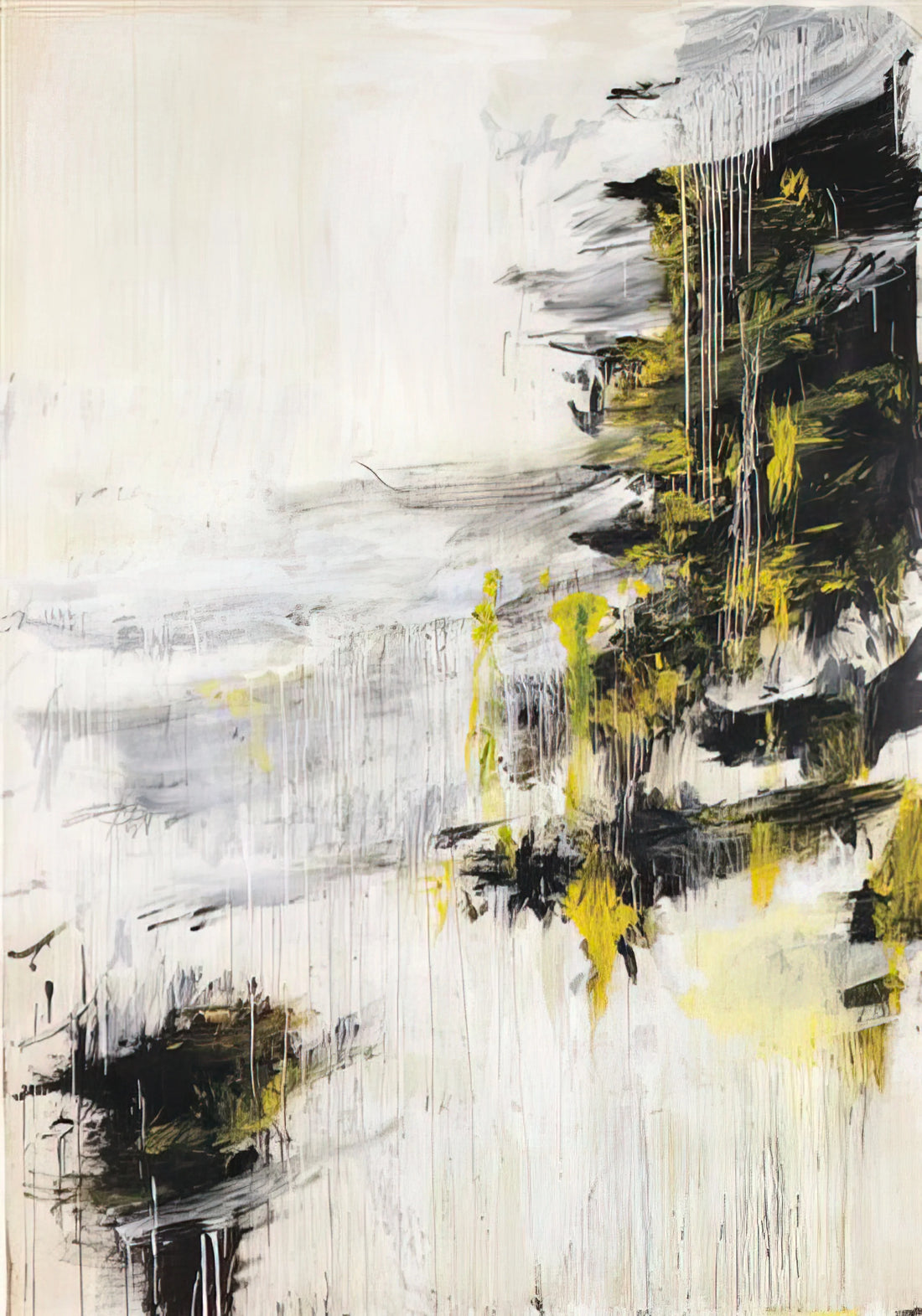 Cy Twombly Acrylic Print: A Collector's Guide to Abstract Expressionist Masterpieces - Quattro Stagioni II. Inverno by Cy Twombly