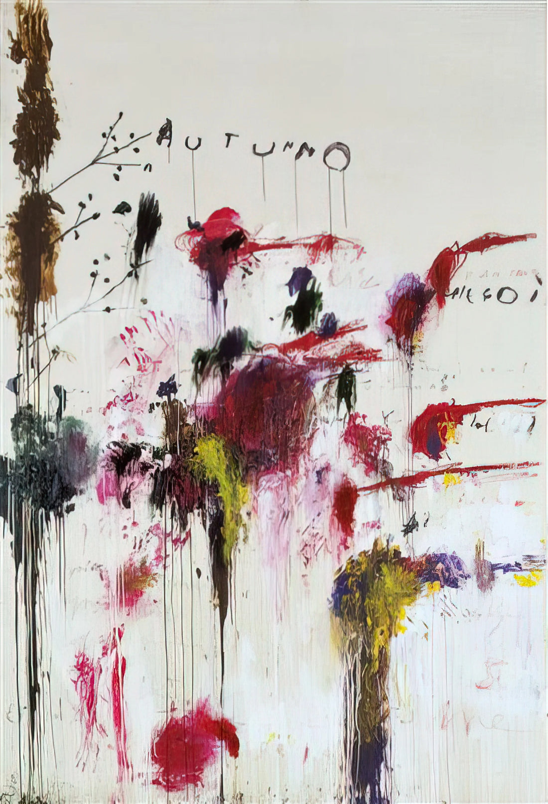 Cy Twombly: Fifty Years of Works on Paper – A Journey Through Gesture and Myth - Quattro Stagioni II. Autunno by Cy Twombly