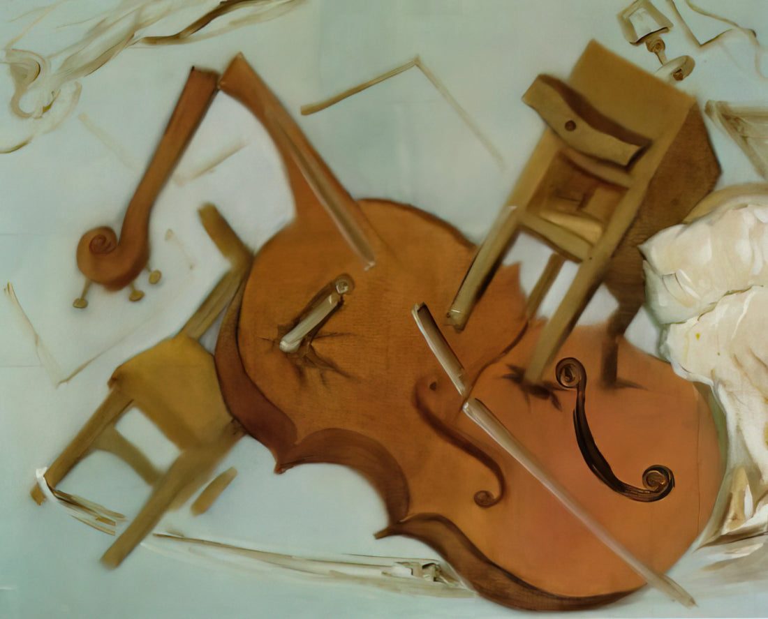 Dali Limited Edition Prints: A Collector's Guide to Surrealist Masterpieces - BED CHAIR AND BEDSIDE TABLE FEROCIOUSLY ATTACKING A CELLO by Salvador Dali