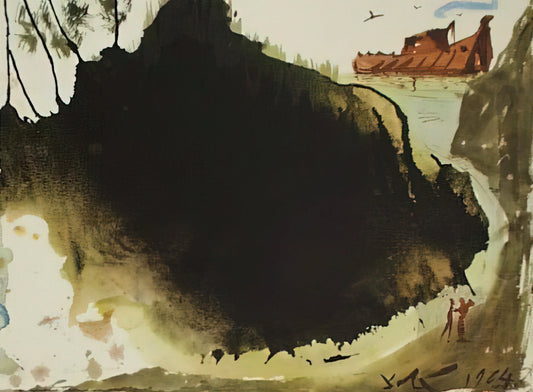 Dali Theater: The Surrealist Stage of Salvador Dalí's Visionary Art - AQUAE DILUVII SUPER TERRAM GENESIS 6 17 1967 by Salvador Dali