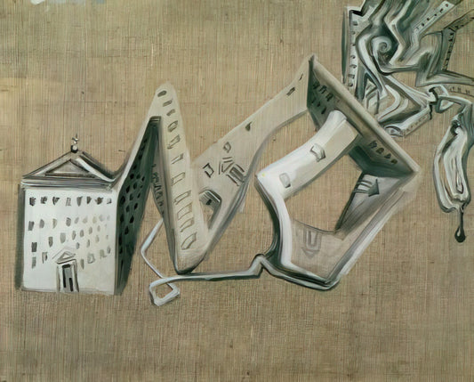 Dali and Pop Art: The Surrealist's Unlikely Influence on a Revolutionary Movement - ARCHITECTURAL CONTORTION OF EL ESCORIAL by Salvador Dali
